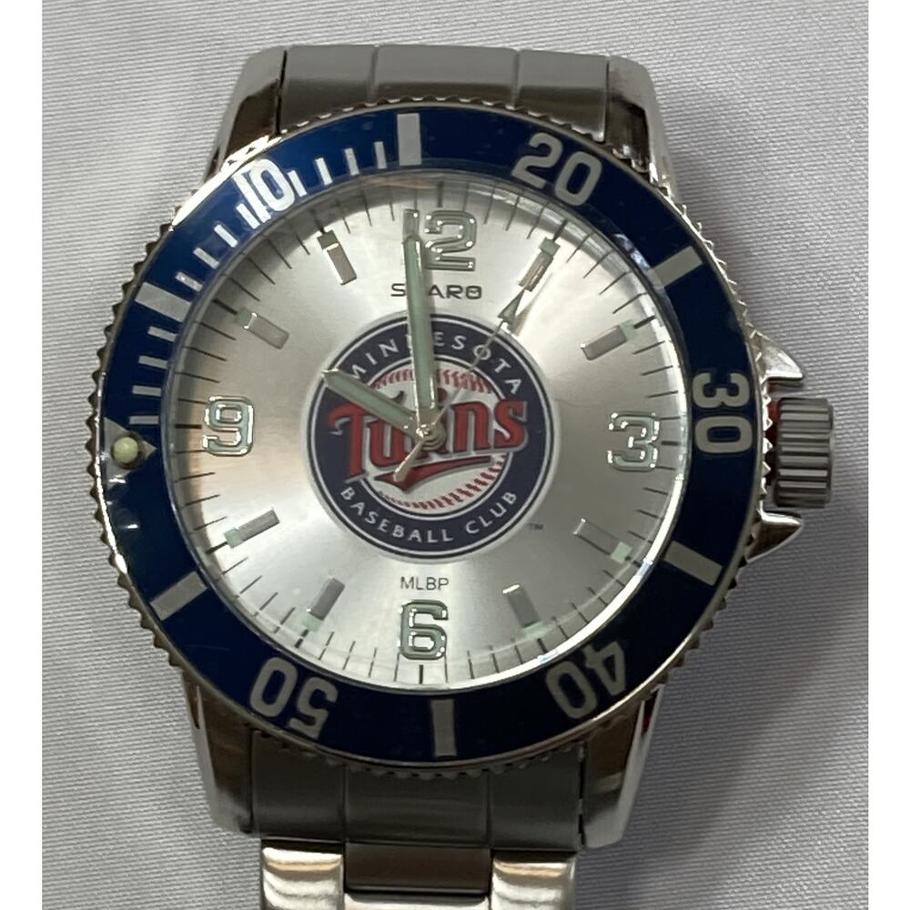 Minnesota Twins Sparo Key Style Men's Sports Watch Metal Band
